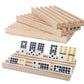 Essajoy Wooden Domino Trays/Racks Set Of 4 Mexican Train Domino Trays/Racks Double 12 Tiles Holders Rack Domino Tiles Holders Do