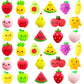 32pcs Mochi Squishy Toys Set for Kids, Mini Squishies Kawaii Fruit Squeeze Toys Pack Cute Stress Relief Anxiety Toys for Boys Gi