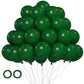 Voircoloria 105Pcs Dark Green Balloons 12Inch Hunter Green Balloons For Birthday Dinosaur Baby Shower St. Patrick'S Day Summer J