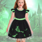 Marendyee Black Witch Costume Girls Halloween Toddler Kids Tulle Dresses Flutter Sleeve (5-6 Years)