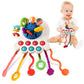 Hooku Montessori Toys For 1 Year Old, Sensory Toys For Babies, Food Grade Silicone Pull String Activity Toy, Fine Motor Toys, Travel Toys, Toddler Infant Girl Boy Gifts