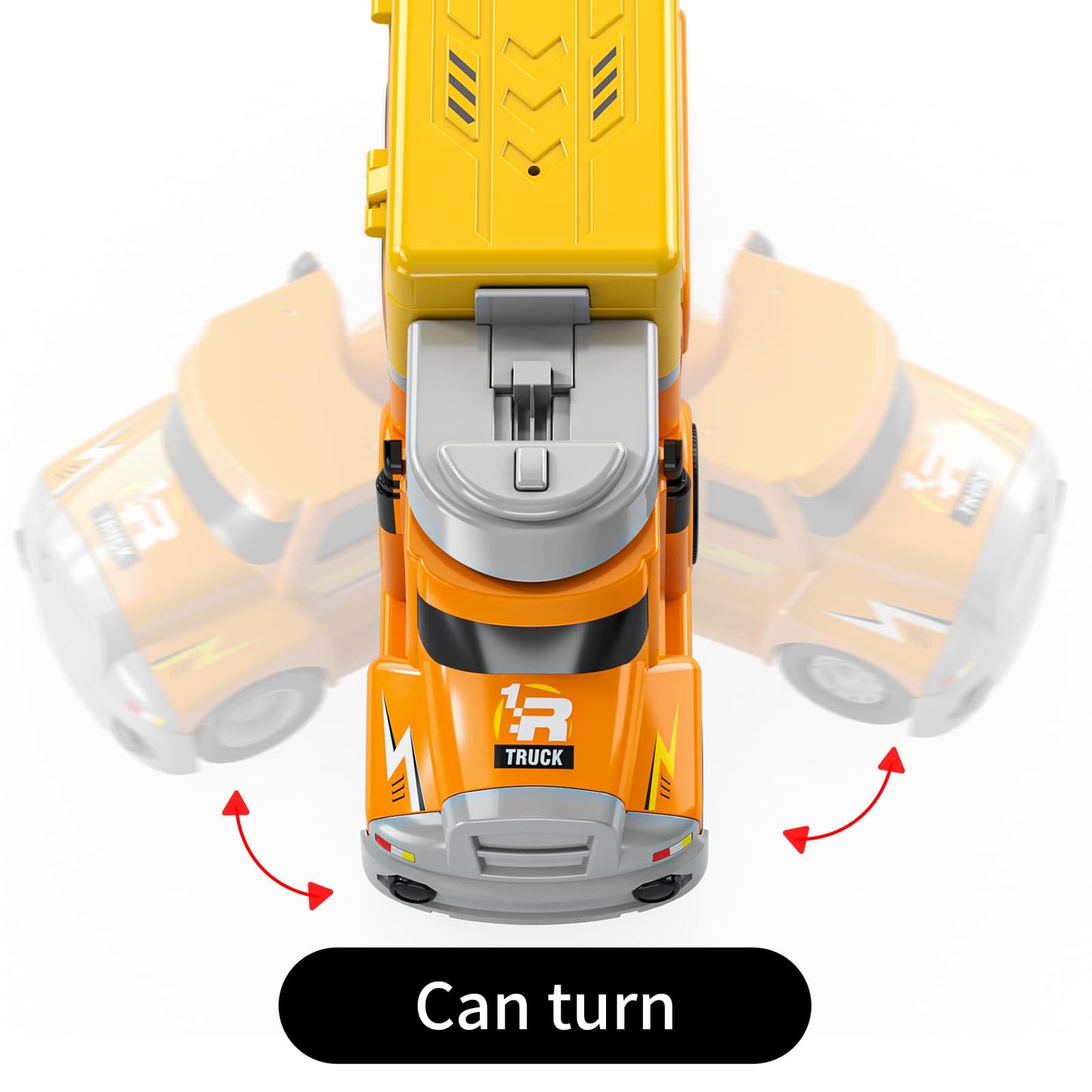 TEMI Construction Truck Kids Toys for 3 4 5 6 Year Old Boys, Toddler Car Adventures Toys for Girls, Car Carrier Toy with 8 Vehic