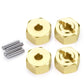 MORLORDY 4PCS RC Brass Hex Hub Adapters 8mm for Axial UTB18 Capra Trail Buggy Upgrades 1/18 Scale RC Crawler Car Accessories