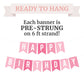 Pre-Strung Happy Birthday Banner - No Diy - Pink Birthday Party Banner - Pre-Strung Garland On 6 Ft Strands - Pink Multi Color B
