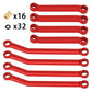 RZXYLRC 8PCS CNC Aluminum Alloy High Clearance Chassis Body Links Rod Set for Axial AX24 XC-1 1/24 RC Crawler Car Metal Upgrade