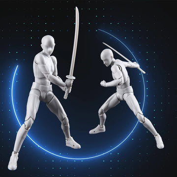 Gnallang Action Figures Pvc Model (Grey Color) With Box Drawing Figure Models For Artists(Male)