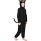 Wizland Black Cat Suit Costume, Halloween Animal Cosplay With Tail Ears For Boys Girls, Furry Gato Suit Disfraz For Kid Child And Toddler Girls Cat Costume 8-10