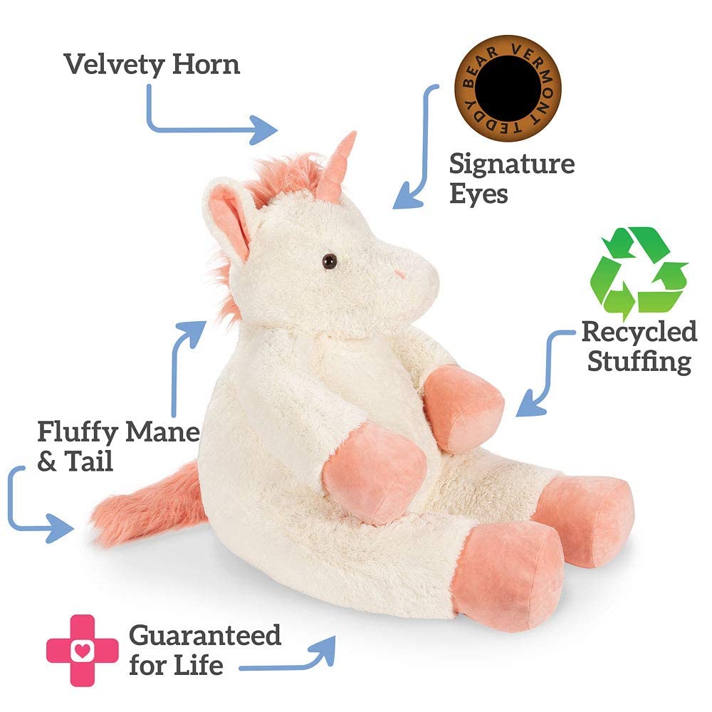 Vermont Teddy Bear Giant Stuffed Unicorn - Giant Unicorn Stuffed Animals, 4 Foot, 48', 4 Ft