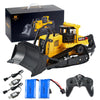 Aoft Technology Remote Control Excavator, Huina 1554, 1/16 Full 11Ch Rc Construction Vehicles, 2.4Ghz Bulldozer Toys, With Light