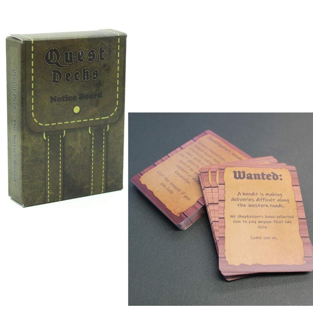 Dice Dungeons Quest Decks: The Notice Board | Fantasy Village Square Roleplaying Open-Ended Quest Prompt Cards