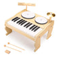 Oathx Kids Piano Keyboard, 25 Keys Digital Piano Toys With Drum Set And Volume Adjustable, 6 In 1 Musical Instruments For Kids Toddlers Baby Children, Wooden Mini Piano Gifts For Girls Boys Ages 3+