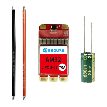 SEQURE 2670 Brushless ESC,70A RC Motor Electric Speed Controller, AM32 ESC 2-6S Lipo for FPV Drones, Airplanes, Car/Boat Models 
