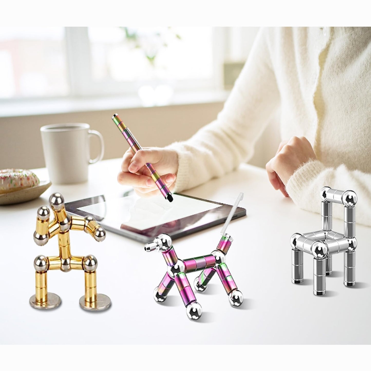 Aoyalabor Magnetic Fidget Pen, Magnetic Pen Gifts For Teenage Boys Decompression Magnet Pen Fidget Toy Pens, Christmas Birthday