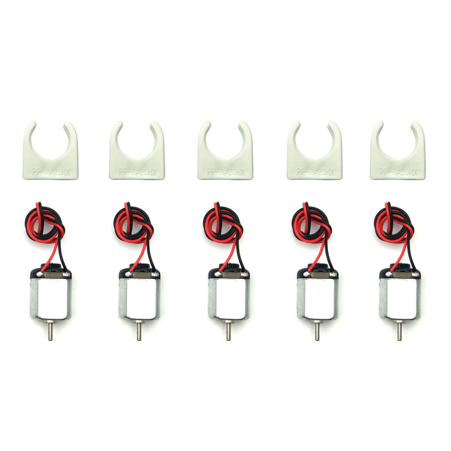 Eudax 5 Pcs Rectangular Dc Motor Mini Electric Motor 1.5-3V 24000Rpm With 9.8' Lead Wires With Motor Mounting Bracket Holder For Diy Toys