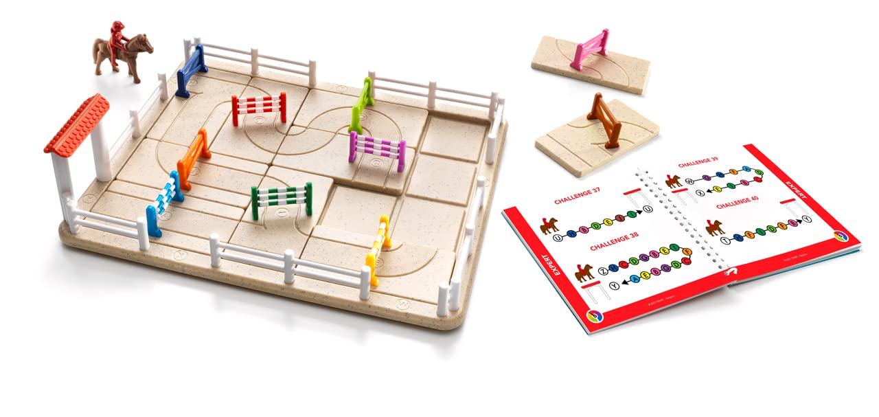 SmartGames Horse Academy Path-Building Game with 80 Challenges for Ages 7 to mature-themed