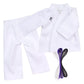 Sophia'S Gender-Neutral Judo Tae Kwon Do Karate Martial Arts Gi Uniform With White, Purple, & Black Belts For 18” Dolls, White