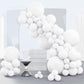 PartyWoo Balloons - 140 pcs Matte White Balloons, 5-18 Inch Sizes, Rubber, Perfect for Garland & Arch Decorations