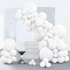 PartyWoo Balloons - 140 pcs Matte White Balloons, 5-18 Inch Sizes, Rubber, Perfect for Garland & Arch Decorations