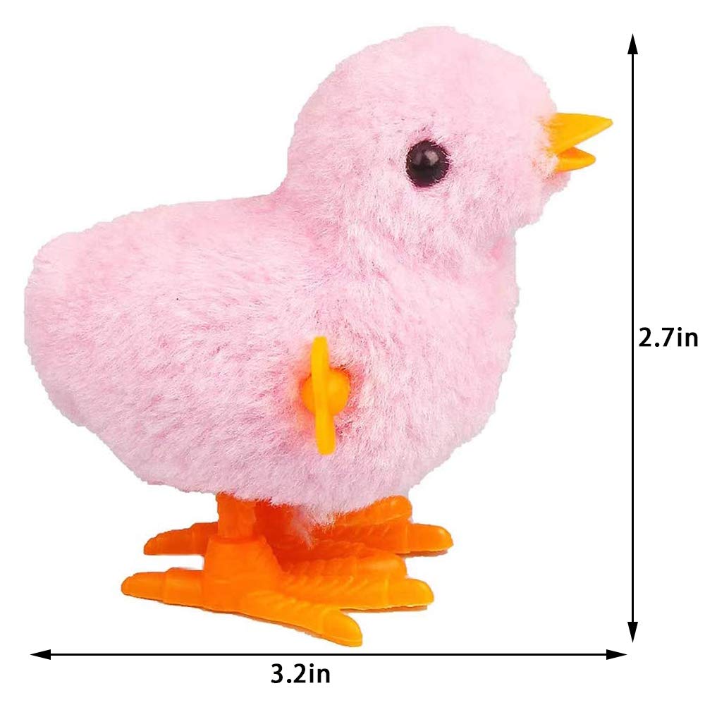 CICITOYWO Bunny and Jumping Chick Wind Up Toys Novelty Chicken Hopping Windup Toy for Kids Toddlers mature-themed Easter Egg Hunt Basket Stocking Stuffers Party Favors Goody Bag Fillers Gifts (Colorful-1)