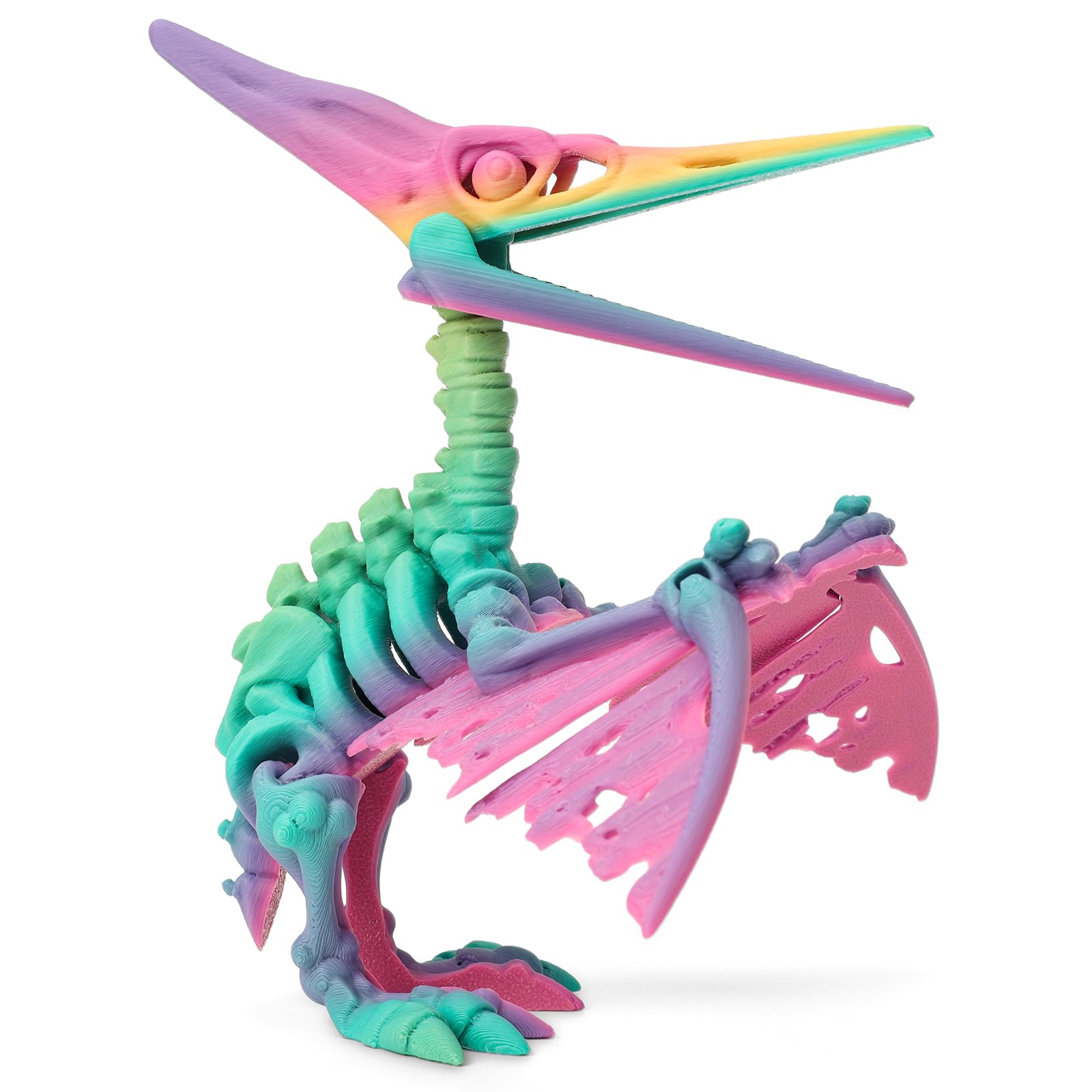 3D Printed Dinosaur  3D Printed Animals Dragon Fidget Toy mature-themed Desk  Poseable Dino Skeletons with Articulated Joints  Easter Basket Stuffers  Home Decor  Stress Relief Toy for Autism (Pterosaur)