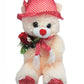 Tickles Cream Teddy With Rose Stuffed Soft Plush Toy Kids Birthday 45 Cm