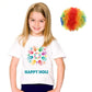 Fancydresswale Holi Shirts For Girls With Multicolor Holi Wig
