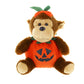 Plushland Halloween Plush Stuffed Animal Monkey In Pumpkin Costume- Soft Toy - Gifts For Kids - 9 Inches