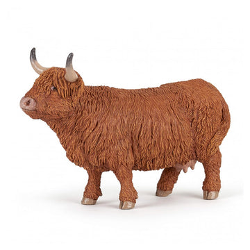 Papo - Highland Cattle - Realistic Figurine - For Ages 3+ - Farmyard Collection - Hand Painted - Highly Detailed - Durable And Educational - Gift Idea - Collectable - Farm Animal Figurine