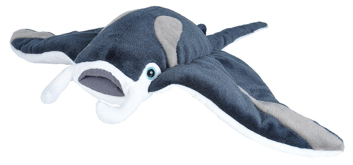 Wild Republic Manta Ray Cuddlekins, Stuffed Animal, 12 inches, Gift for Kids, Plush Toy, Fill is Spun Recycled Water Bottles (22