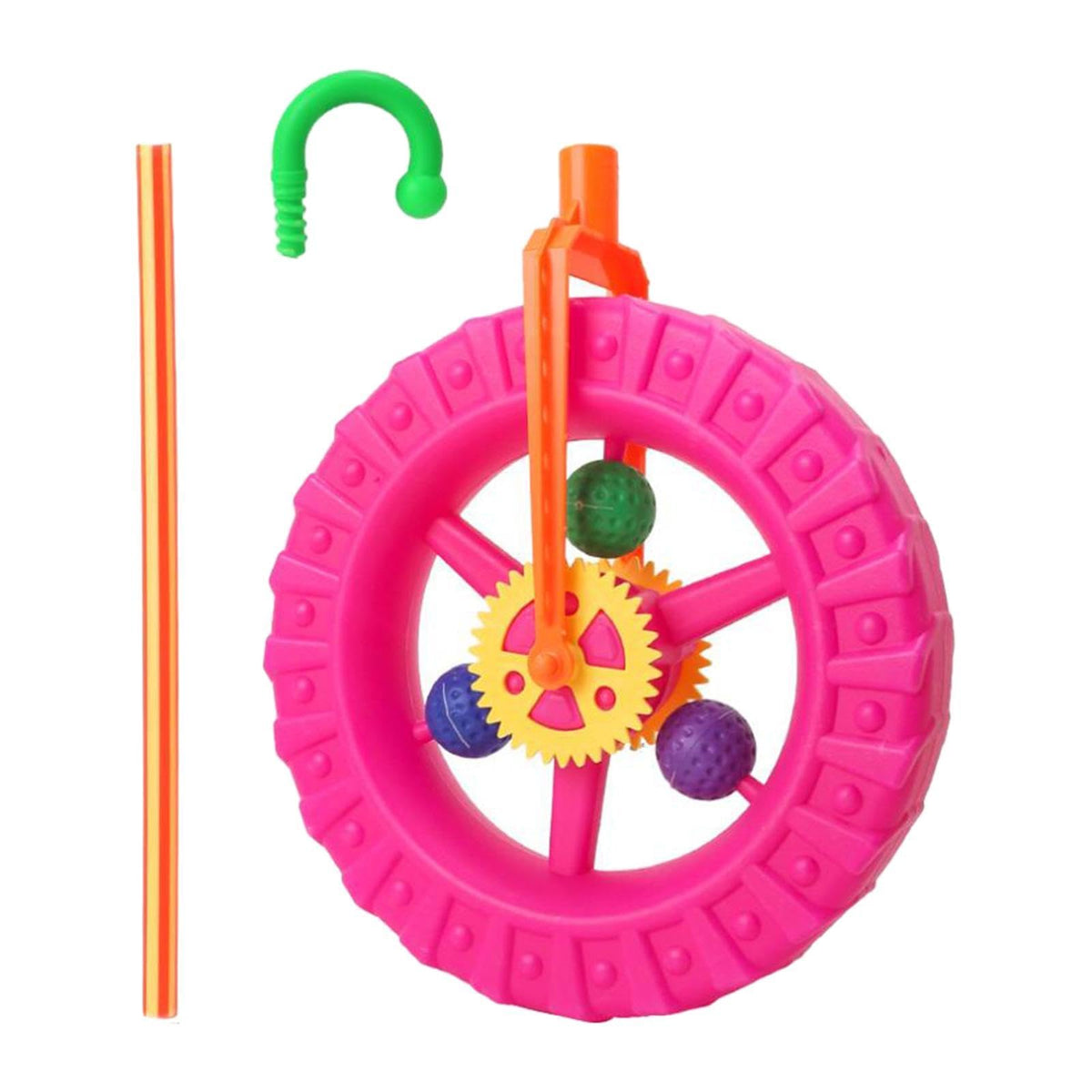 Calandis Push Along Wheel Toy Preschool Learning For Boys Girls Age 13 Birthday Gift Red | Developmental Baby Toys | Toys For B