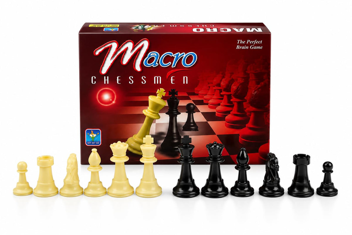 Chess Set for Kids & Adults | Classic Strategy Board Game with Durable Chess Pieces | Educational Indoor Mind Game for Family, B