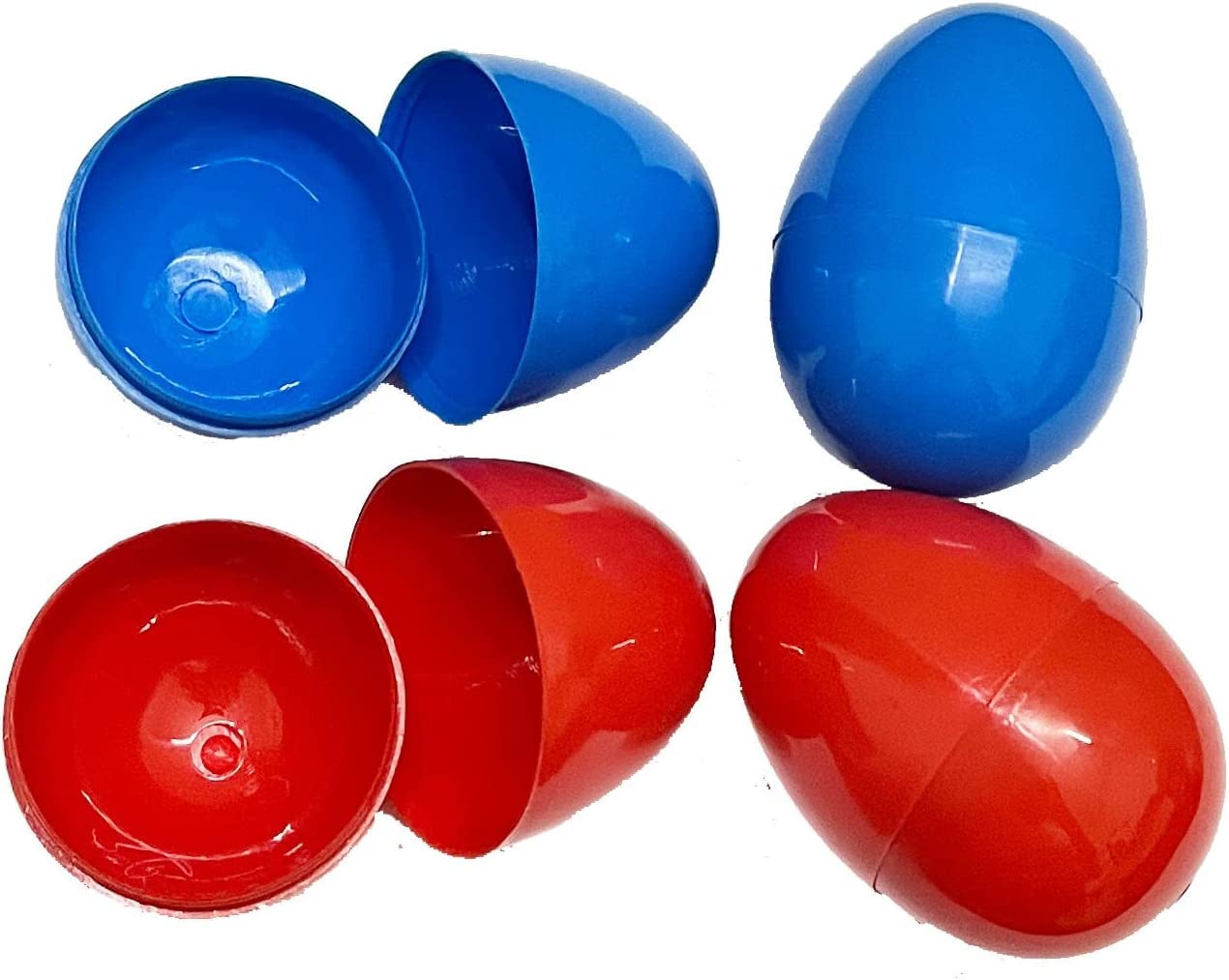 24 Fillable Plastic Easter Eggs Hunt Party Supply Pack - 2.5'' Assorted Color Plastic Eggs