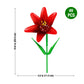 Brickcraft Bricktanicals Amaryllis Bricks Building Set 49 PCS Construction Toy Realistic Red Flower Stem Model Botanical Collect
