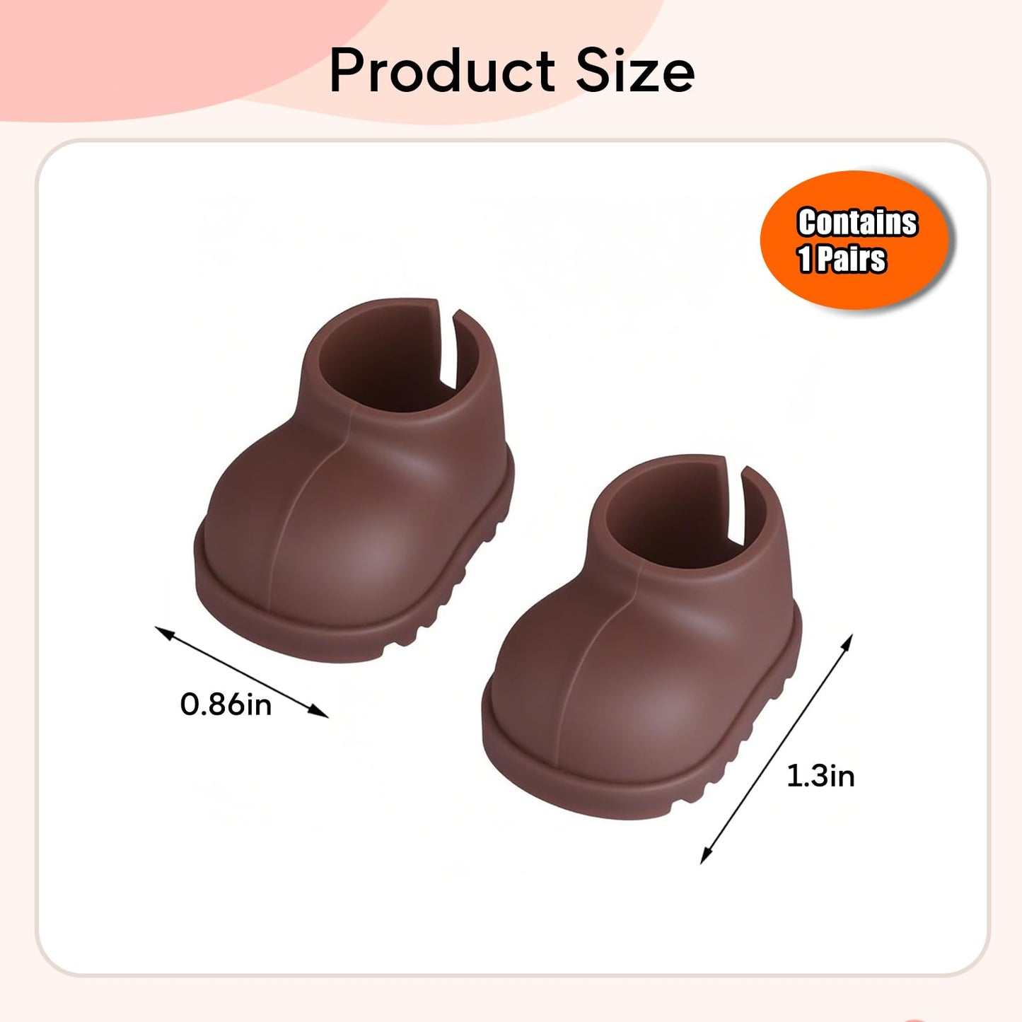 Sunla Doll Shoes For 17Cm Doll, Cute Mini Shoes Accessories For 17Cm Dolls Sitting Standing Series, Silicone Doll Rain Shoes Boo