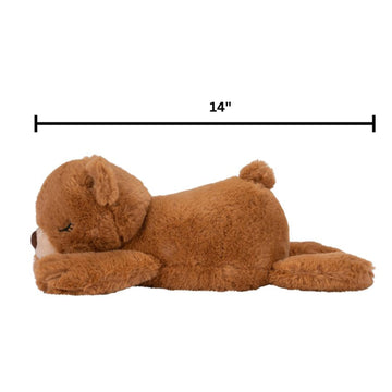 Russ Brown Sleeping Plush - 14-Inch Weighted Sleeping Plush Teddy Bear