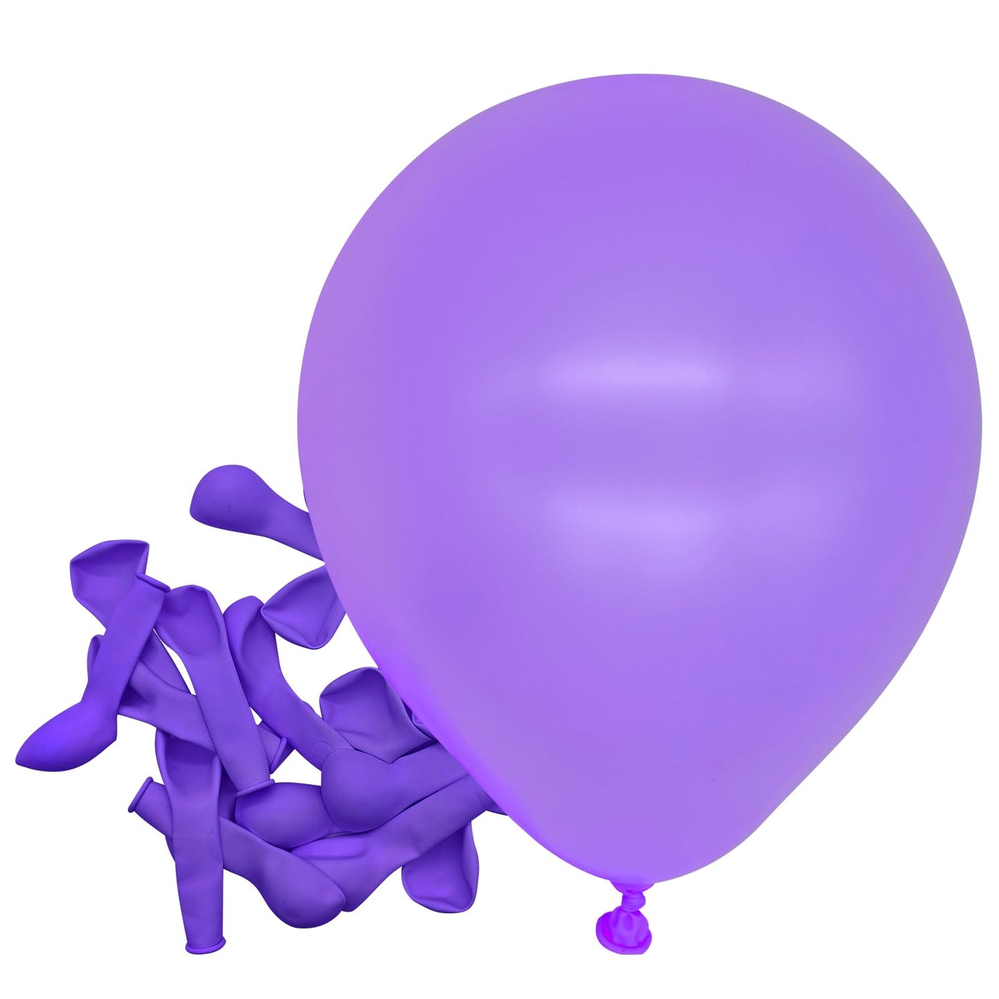 Bezente Purple Balloons Latex Party Balloons - 150 Pack 5 Inch Matte Small Purple Helium Balloons For Birthday Wedding Baby Show