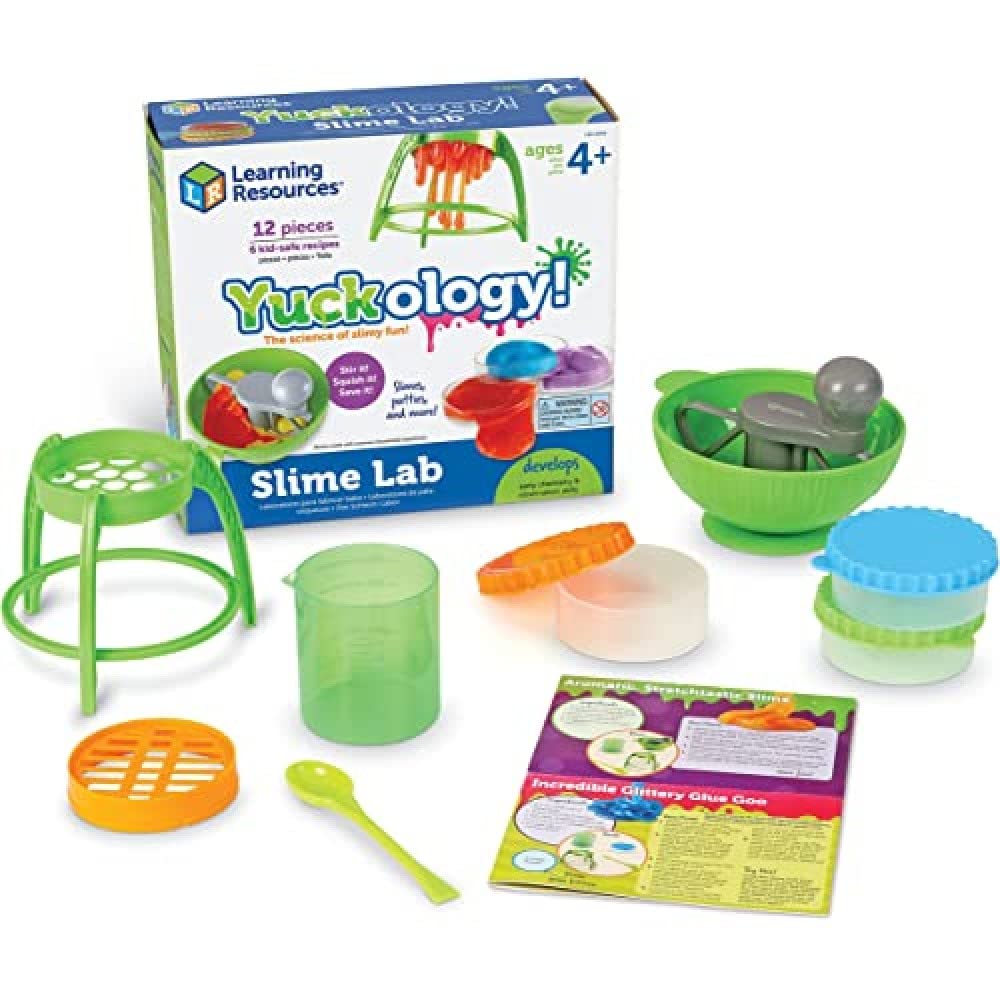 Learning Resources Yuckology Slime Science Set,Early Science Skills, Diy Slime, Stem Skills, Measurement, Color Mixing, Ages 4+