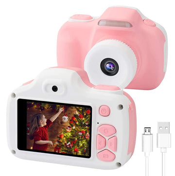 Kids Camera For Girls Age 3-9, Cameras With Flash Toy Gifts For Christmas Birthday, Selfie Video Digital Camera With Cartoon Sti