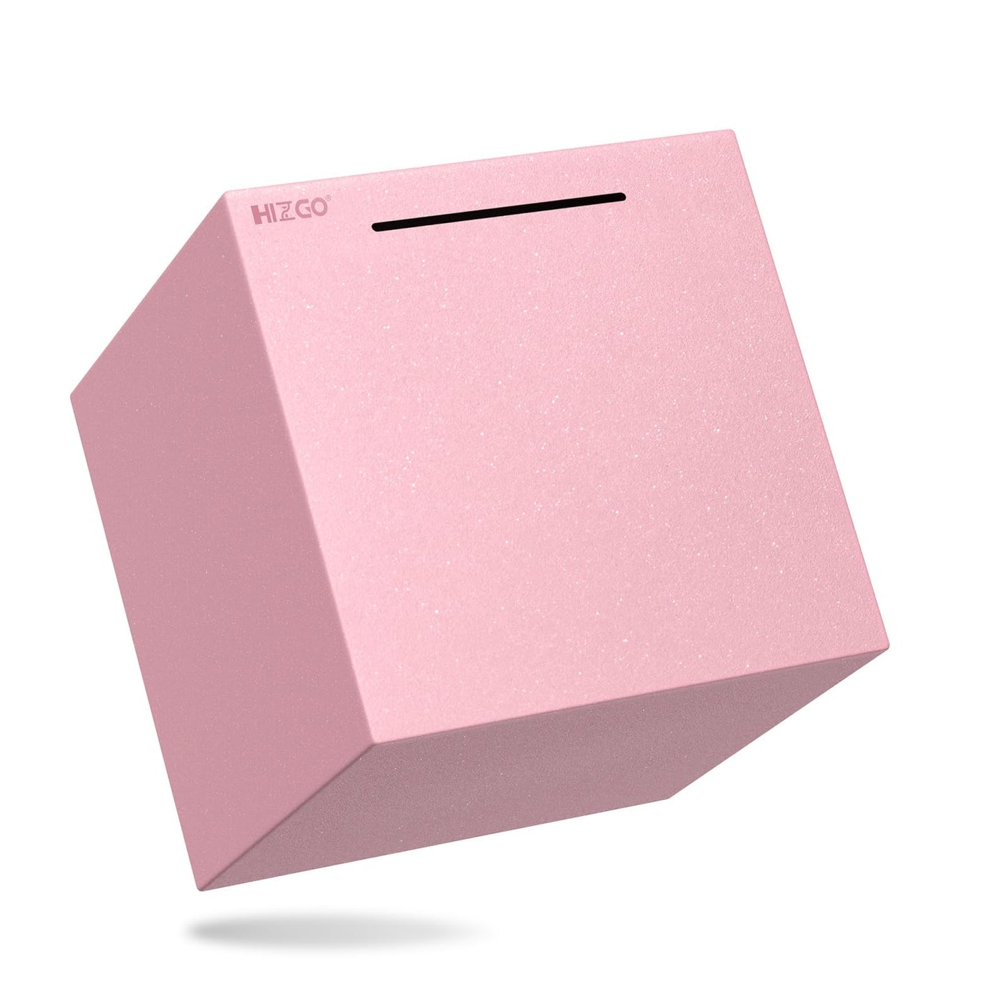 Hizgo Adults Pink Piggy Bank, Stainless Steel Piggy Bank For Adults/Kids Must Break To Open, Unopenable Money Saving Box(7.9-Inch, Pink)