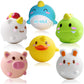 Baby Toddler Bath Toys No Hole Bath Tub Toys For Baby 6-12 Months Baby Toys 12-18 Months 6Pcs Animal Floating Bathtub Toys For K
