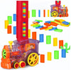 Shofieo Dominoes Funny Train Mega Pack 60 Pcs - Automatic Domino Rally Train Toy With Lights & Sounds | Construction & Stacking 