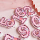 Variouslife Birthday Candles Pink Glitter Number 2, Handmade Wax Sequin Cake Candles, 6in Size