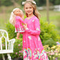 Bow Dream Cute Girl Dress And Matching American Girl Doll Clothes Accessories For Girls Dresses Size 140