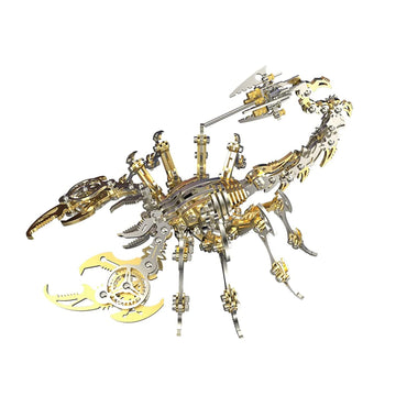 KonHaovF Gold 3D Metal Puzzle for Adults Scorpion, DIY Colorful 3D Metal Model Kits to Build with Tool,3D Desktop Model Kits Bui