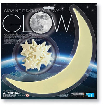 4M Glow In The Dark Large Moon And Stars