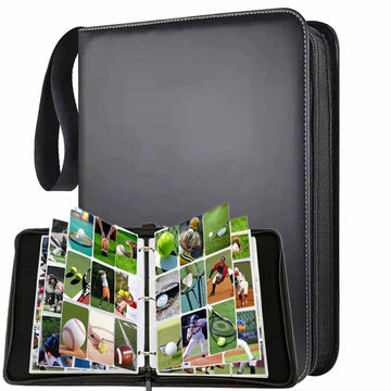 9 Pocket Trading Card Binder, 900 Pockets Basketball Card Binder For Mtg, Top Loading Pockets Card Collector Album, Pu Leather C