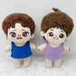 Niannyyhouse 15Cm Plush Doll Clothes Solid Color Vest Sleeveless T-Shirt Doll Dress Up (White+Black, 15Cm)