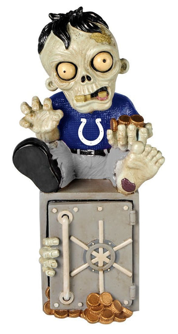 Foco Forever Collectibles Nfl Indianapolis Colts Unisex Zombie Figurinezombie Figurine Bank, Team Color, One Size