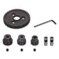 Globact 54T 0.8 32 Pitch Metal Steel 3956 Spur Gear with 15T/17T/19T Pinions Gear Set for Traxxas Slash 4x4 4WD/2WD VXL Rally VX