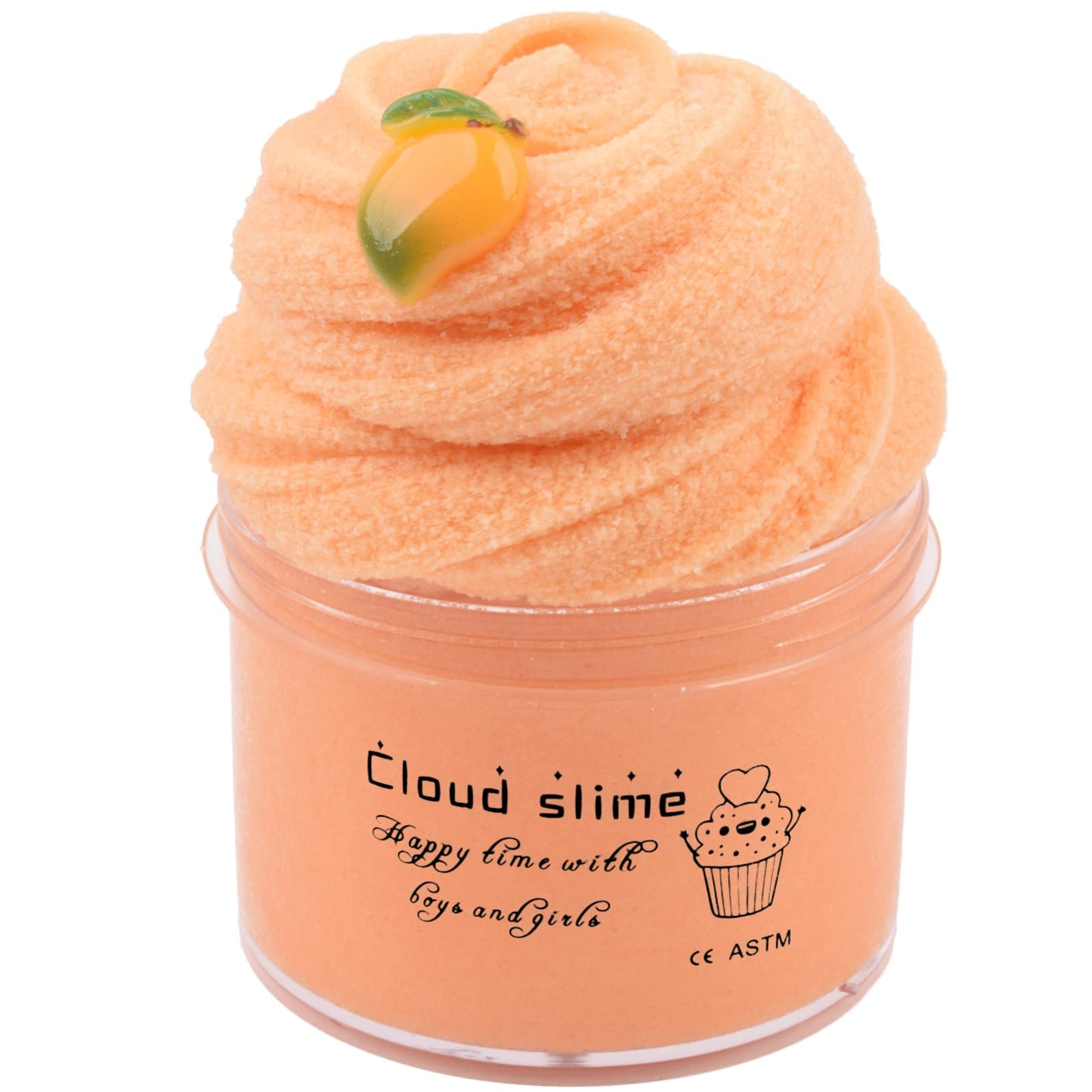 Orange Mango Cloud Slime 7Oz Premade Snow Slime Toy For Kids Stress Relief Toy Scented Sludge Christmas Gift Toy For Girls Boys